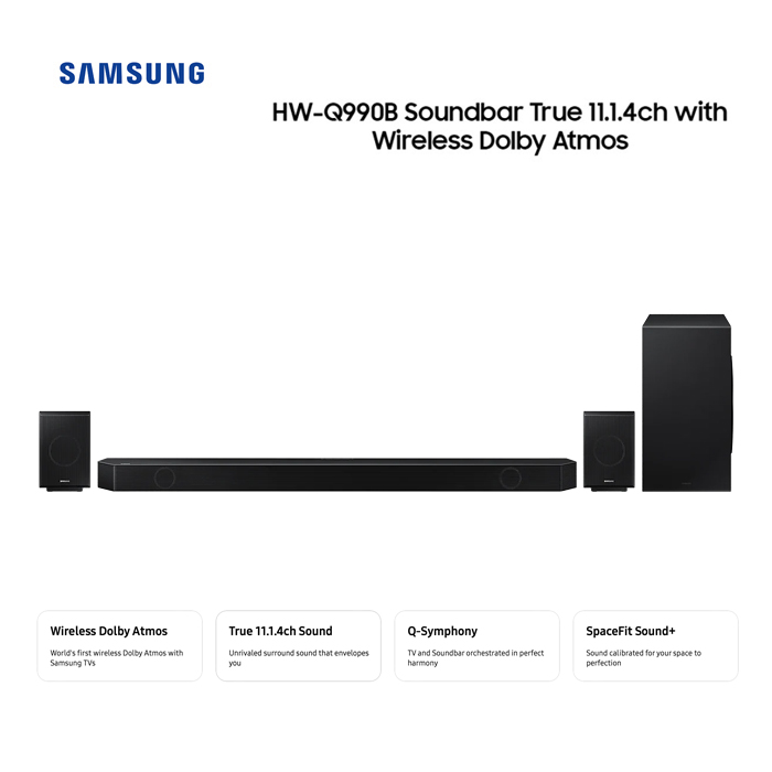 Samsung Soundbar True 11.1.4ch Wireless Dolby Atmos - HW-Q990B